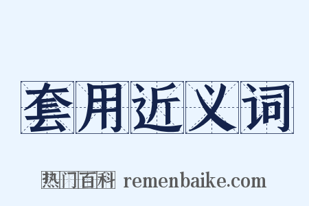 套用近义词是什么意思的图片